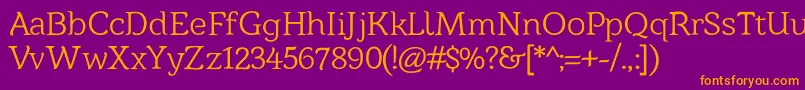 Barkentina1 Font – Orange Fonts on Purple Background