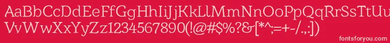 Barkentina1 Font – Pink Fonts on Red Background