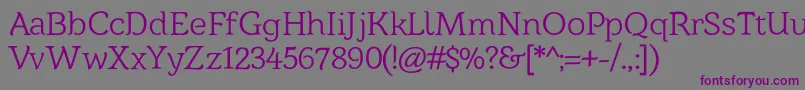 Barkentina1-Schriftart – Violette Schriften auf grauem Hintergrund