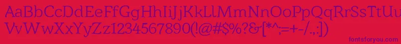 Barkentina1-Schriftart – Violette Schriften auf rotem Hintergrund