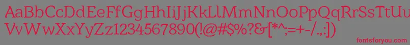 Barkentina1 Font – Red Fonts on Gray Background
