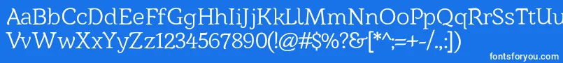 Barkentina1 Font – White Fonts on Blue Background