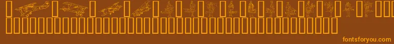 Ww1Planes Font – Orange Fonts on Brown Background