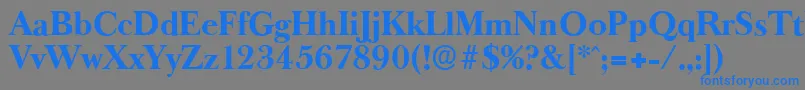 Подробнее о шрифте BaskeroldserialXboldRegular Шрифт BaskeroldserialXboldRegular – синие шрифты на сером фоне