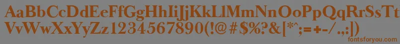 BaskeroldserialXboldRegular-Schriftart – Braune Schriften auf grauem Hintergrund