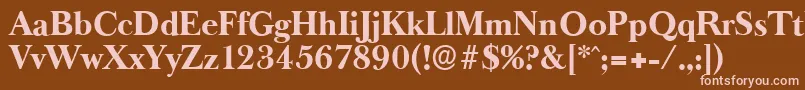 More about BaskeroldserialXboldRegular Font BaskeroldserialXboldRegular Font – Pink Fonts on Brown Background