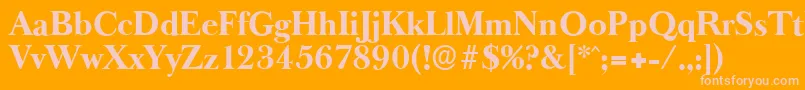 BaskeroldserialXboldRegular Font – Pink Fonts on Orange Background