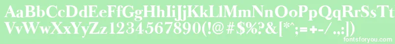 BaskeroldserialXboldRegular Font – White Fonts on Green Background