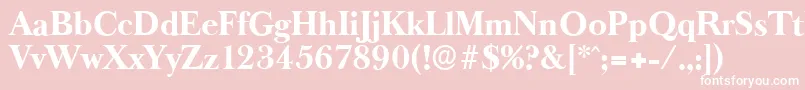 BaskeroldserialXboldRegular Font – White Fonts on Pink Background