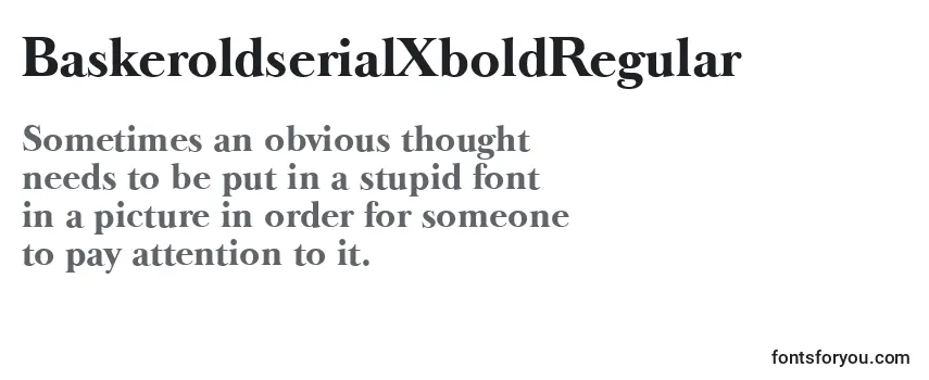 Review of the BaskeroldserialXboldRegular Font