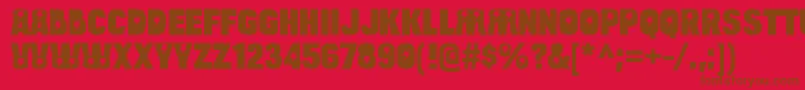 BulltoadzapRegular Font – Brown Fonts on Red Background