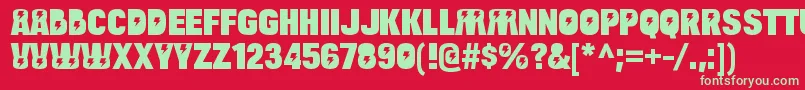 BulltoadzapRegular Font – Green Fonts on Red Background