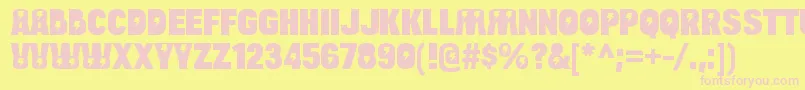 BulltoadzapRegular Font – Pink Fonts on Yellow Background