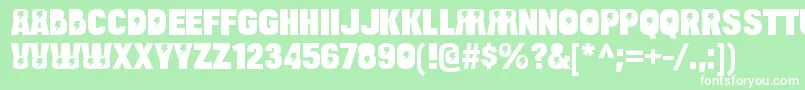 BulltoadzapRegular Font – White Fonts on Green Background