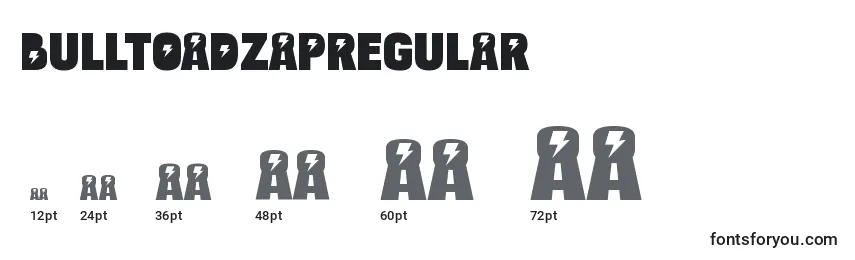 BulltoadzapRegular Font Sizes