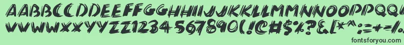 Brushalot Font – Black Fonts on Green Background