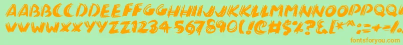 Подробнее о шрифте Brushalot Шрифт Brushalot – оранжевые шрифты на зелёном фоне