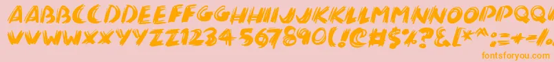 Brushalot Font – Orange Fonts on Pink Background