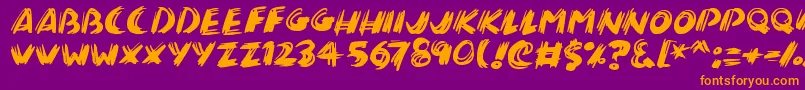 Brushalot Font – Orange Fonts on Purple Background