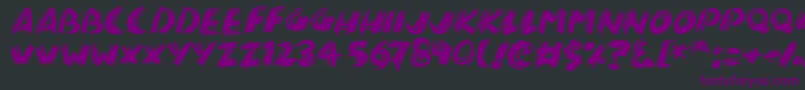 Brushalot-Schriftart – Violette Schriften auf schwarzem Hintergrund