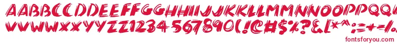 Brushalot Font – Red Fonts on White Background