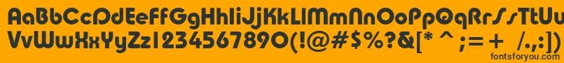 Taurusboldc Font – Black Fonts on Orange Background