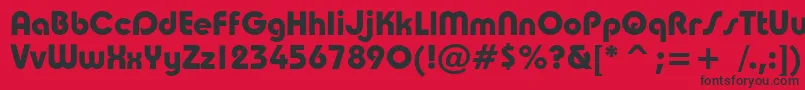 フォントTaurusboldc – 赤い背景に黒い文字