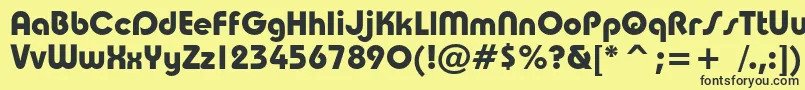 Taurusboldc Font – Black Fonts on Yellow Background