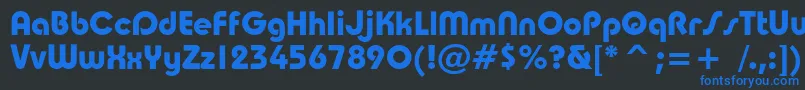 Taurusboldc Font – Blue Fonts on Black Background