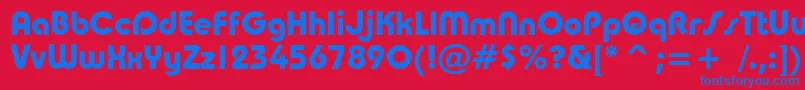 Taurusboldc Font – Blue Fonts on Red Background