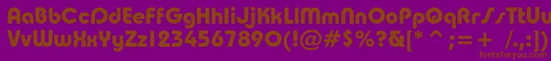 Taurusboldc Font – Brown Fonts on Purple Background