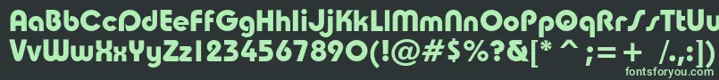 Taurusboldc Font – Green Fonts on Black Background