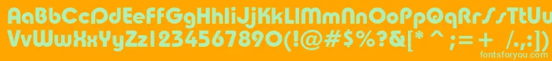 Taurusboldc Font – Green Fonts on Orange Background