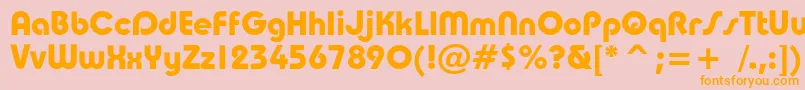Taurusboldc Font – Orange Fonts on Pink Background