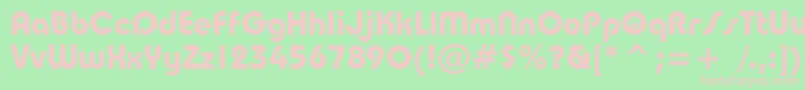 Шрифт Taurusboldc – розовые шрифты на зелёном фоне