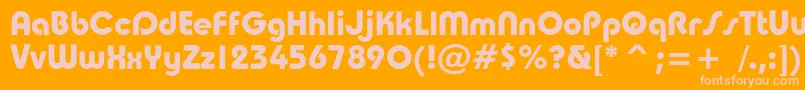 Taurusboldc Font – Pink Fonts on Orange Background