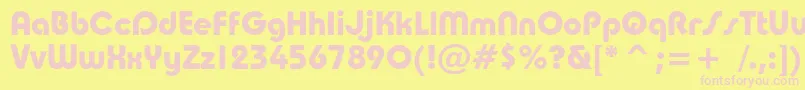 Taurusboldc Font – Pink Fonts on Yellow Background