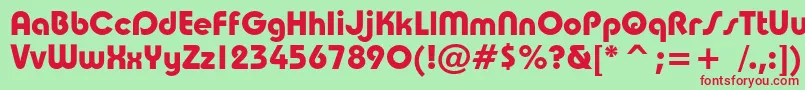 Taurusboldc Font – Red Fonts on Green Background