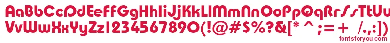 Taurusboldc Font – Red Fonts on White Background