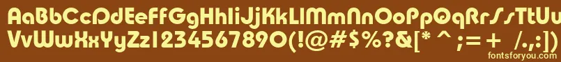 Taurusboldc Font – Yellow Fonts on Brown Background