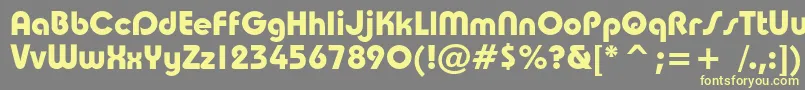 Taurusboldc Font – Yellow Fonts on Gray Background
