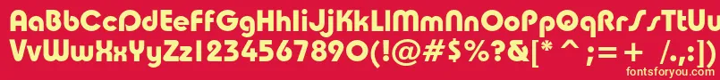 Taurusboldc Font – Yellow Fonts on Red Background