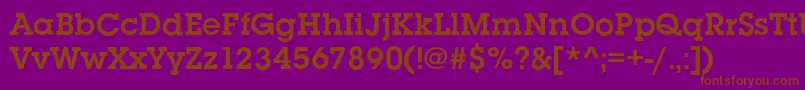 SquareserifDemi Font – Brown Fonts on Purple Background
