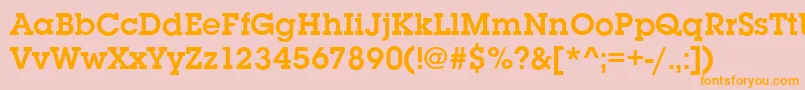 SquareserifDemi Font – Orange Fonts on Pink Background