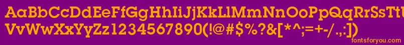 SquareserifDemi Font – Orange Fonts on Purple Background