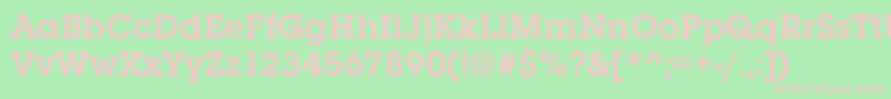 SquareserifDemi Font – Pink Fonts on Green Background
