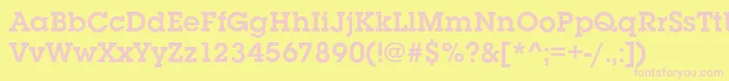 fuente SquareserifDemi – Fuentes Rosadas Sobre Fondo Amarillo