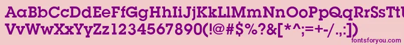SquareserifDemi Font – Purple Fonts on Pink Background