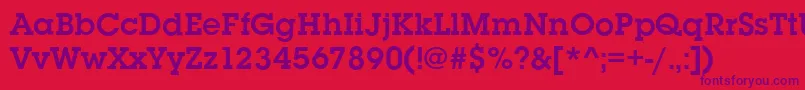SquareserifDemi Font – Purple Fonts on Red Background