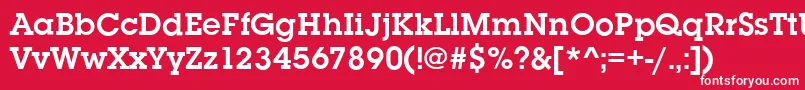 SquareserifDemi Font – White Fonts on Red Background